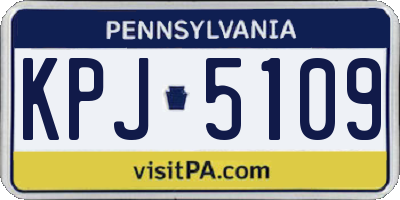 PA license plate KPJ5109