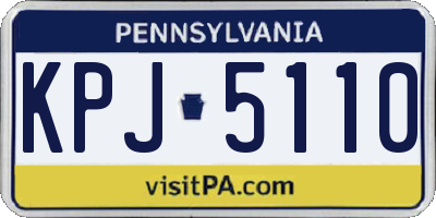PA license plate KPJ5110