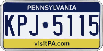 PA license plate KPJ5115