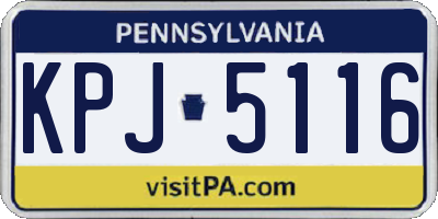 PA license plate KPJ5116