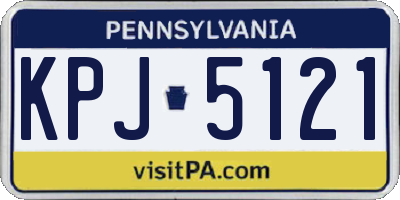 PA license plate KPJ5121