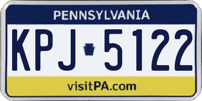 PA license plate KPJ5122