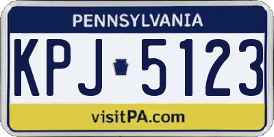 PA license plate KPJ5123