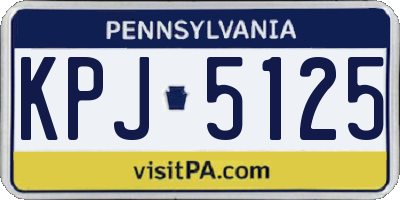 PA license plate KPJ5125