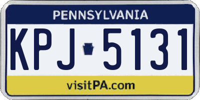 PA license plate KPJ5131