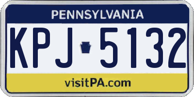 PA license plate KPJ5132