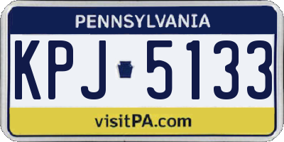 PA license plate KPJ5133