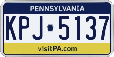 PA license plate KPJ5137
