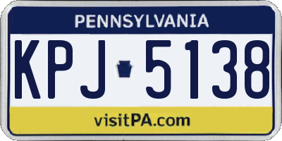 PA license plate KPJ5138