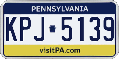 PA license plate KPJ5139