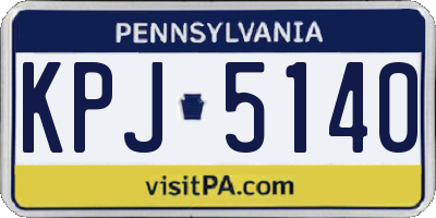 PA license plate KPJ5140