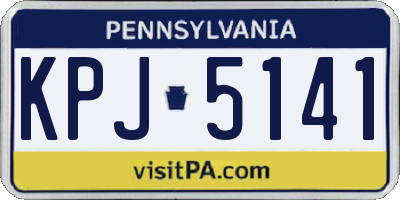 PA license plate KPJ5141