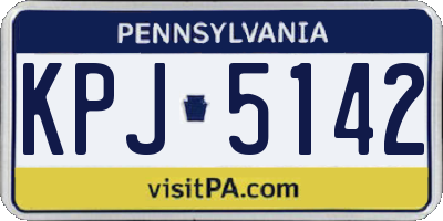 PA license plate KPJ5142