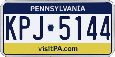 PA license plate KPJ5144