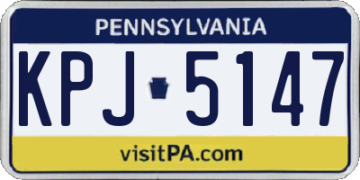 PA license plate KPJ5147