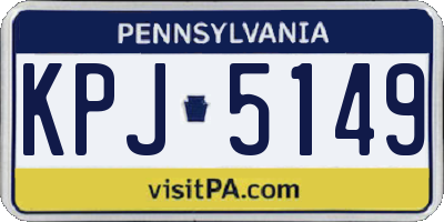 PA license plate KPJ5149