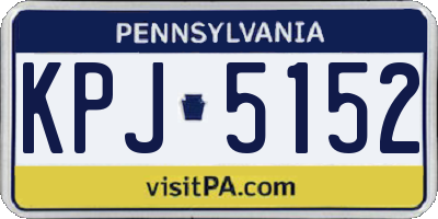 PA license plate KPJ5152
