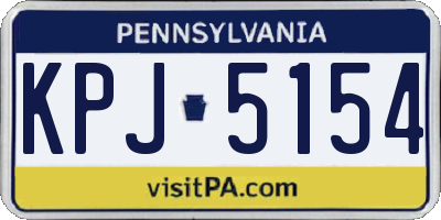 PA license plate KPJ5154