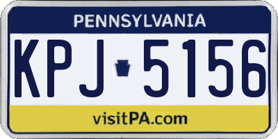 PA license plate KPJ5156
