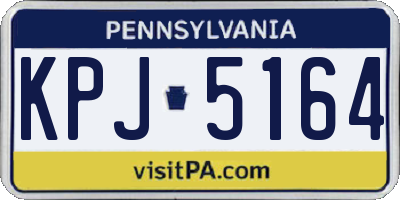 PA license plate KPJ5164