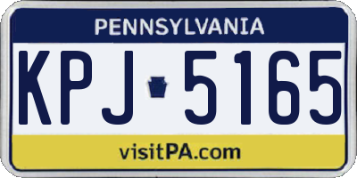PA license plate KPJ5165
