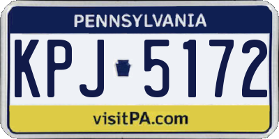 PA license plate KPJ5172