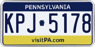 PA license plate KPJ5178