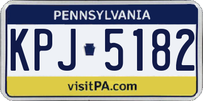 PA license plate KPJ5182