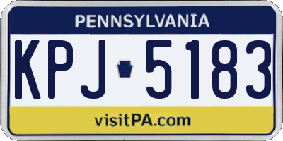 PA license plate KPJ5183