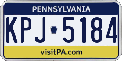 PA license plate KPJ5184