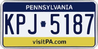 PA license plate KPJ5187