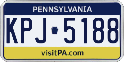 PA license plate KPJ5188