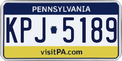 PA license plate KPJ5189