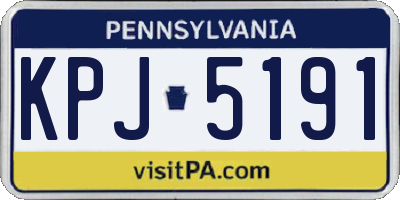 PA license plate KPJ5191