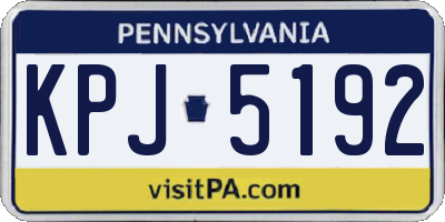 PA license plate KPJ5192