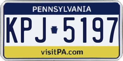PA license plate KPJ5197