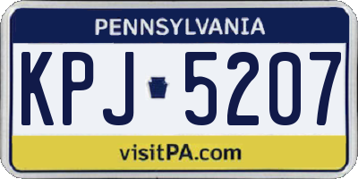 PA license plate KPJ5207