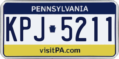PA license plate KPJ5211