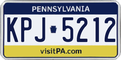 PA license plate KPJ5212