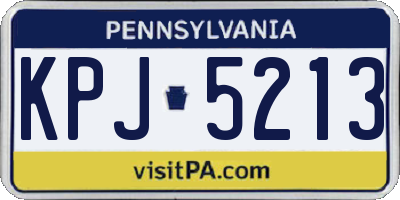 PA license plate KPJ5213
