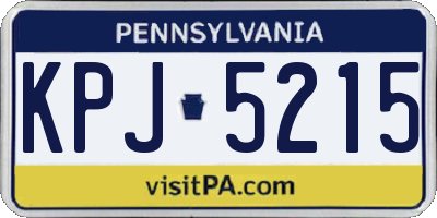 PA license plate KPJ5215