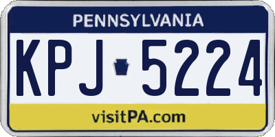 PA license plate KPJ5224