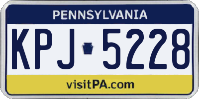 PA license plate KPJ5228