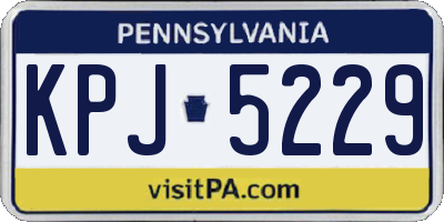 PA license plate KPJ5229