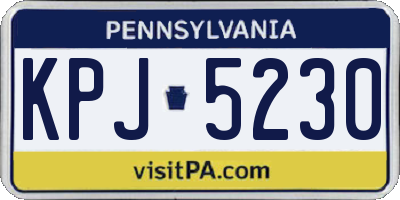 PA license plate KPJ5230