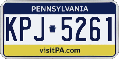 PA license plate KPJ5261