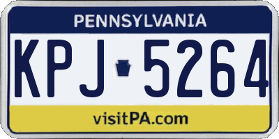 PA license plate KPJ5264