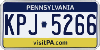 PA license plate KPJ5266