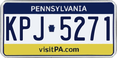 PA license plate KPJ5271