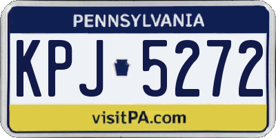 PA license plate KPJ5272